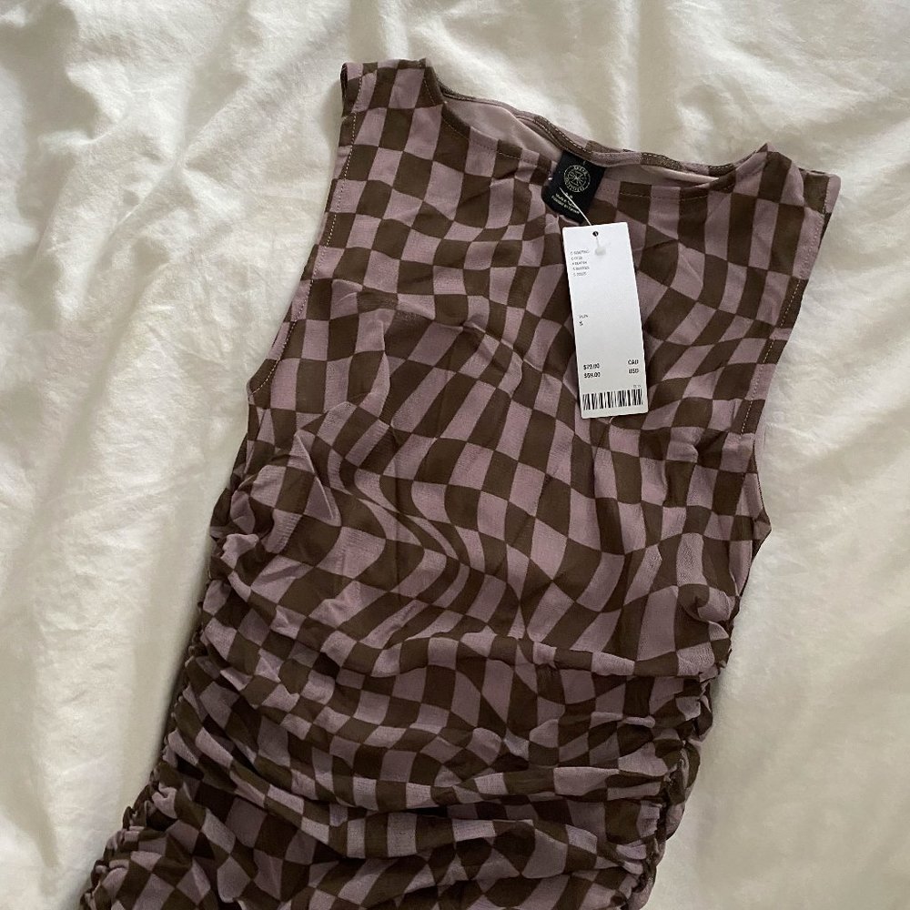 URBAN OUTFITTERS Checker Sleeveless Dress